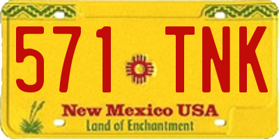 NM license plate 571TNK