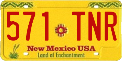NM license plate 571TNR