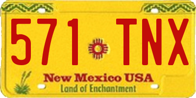 NM license plate 571TNX