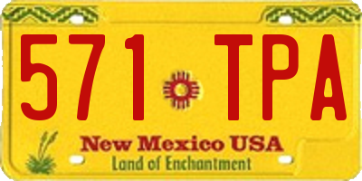 NM license plate 571TPA