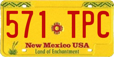NM license plate 571TPC