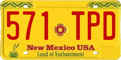 NM license plate 571TPD