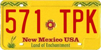 NM license plate 571TPK