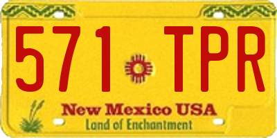 NM license plate 571TPR