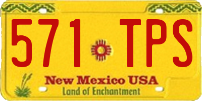 NM license plate 571TPS