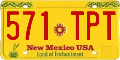 NM license plate 571TPT