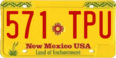 NM license plate 571TPU