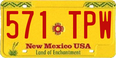 NM license plate 571TPW