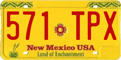 NM license plate 571TPX