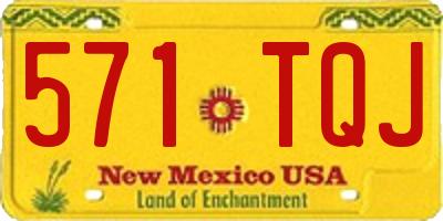 NM license plate 571TQJ