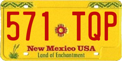 NM license plate 571TQP