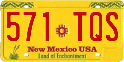 NM license plate 571TQS