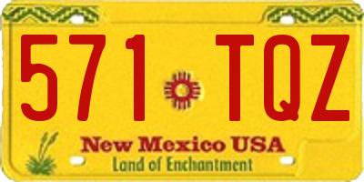 NM license plate 571TQZ