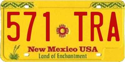 NM license plate 571TRA