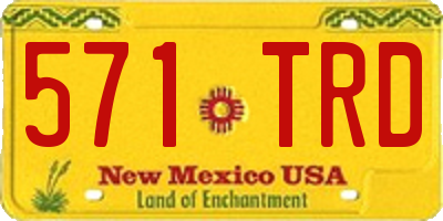 NM license plate 571TRD
