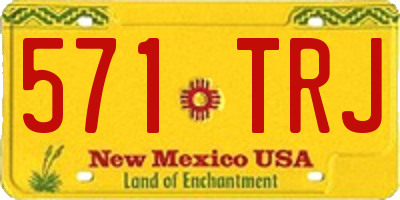 NM license plate 571TRJ