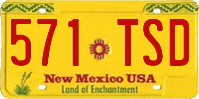 NM license plate 571TSD