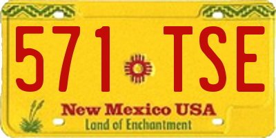 NM license plate 571TSE