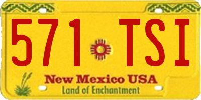 NM license plate 571TSI