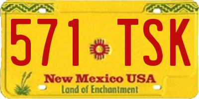 NM license plate 571TSK