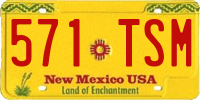 NM license plate 571TSM