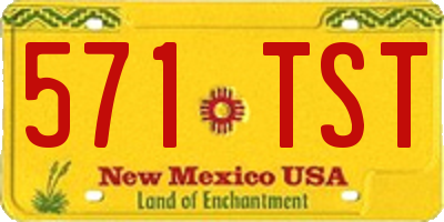NM license plate 571TST