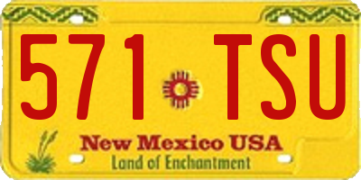 NM license plate 571TSU