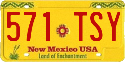 NM license plate 571TSY