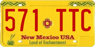 NM license plate 571TTC