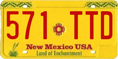 NM license plate 571TTD