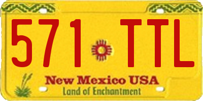 NM license plate 571TTL