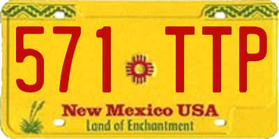 NM license plate 571TTP