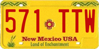 NM license plate 571TTW