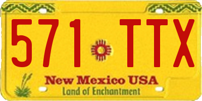 NM license plate 571TTX