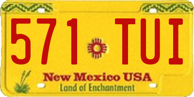 NM license plate 571TUI