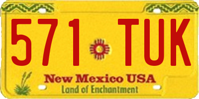 NM license plate 571TUK