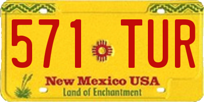 NM license plate 571TUR