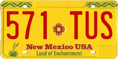 NM license plate 571TUS