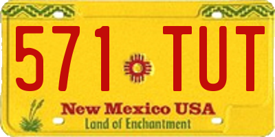 NM license plate 571TUT