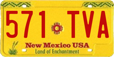 NM license plate 571TVA