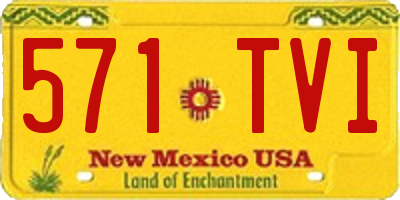 NM license plate 571TVI