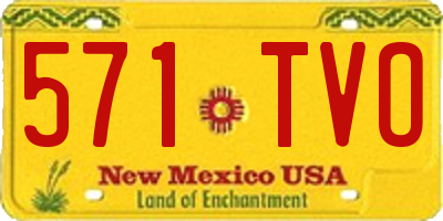 NM license plate 571TVO
