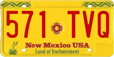NM license plate 571TVQ
