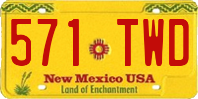 NM license plate 571TWD