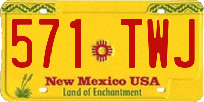 NM license plate 571TWJ