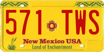 NM license plate 571TWS