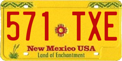 NM license plate 571TXE