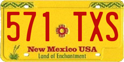 NM license plate 571TXS