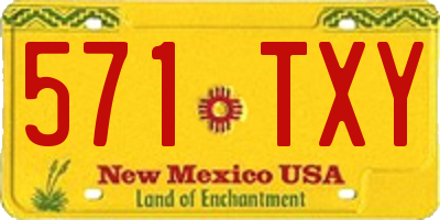 NM license plate 571TXY