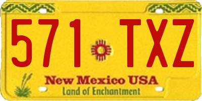 NM license plate 571TXZ